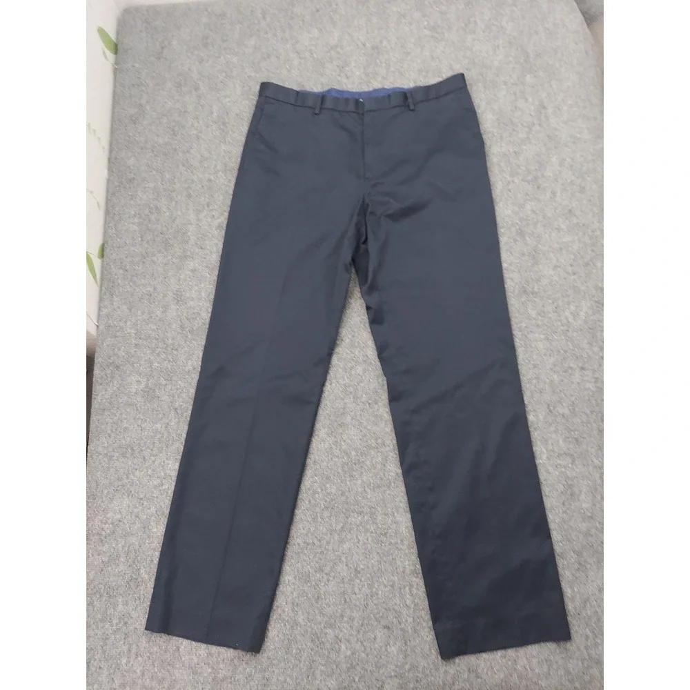 Lot of 3 BANANA REPUBLIC Pants Men 36x34 Blue Gray Tailored Slim Non Iron Modern